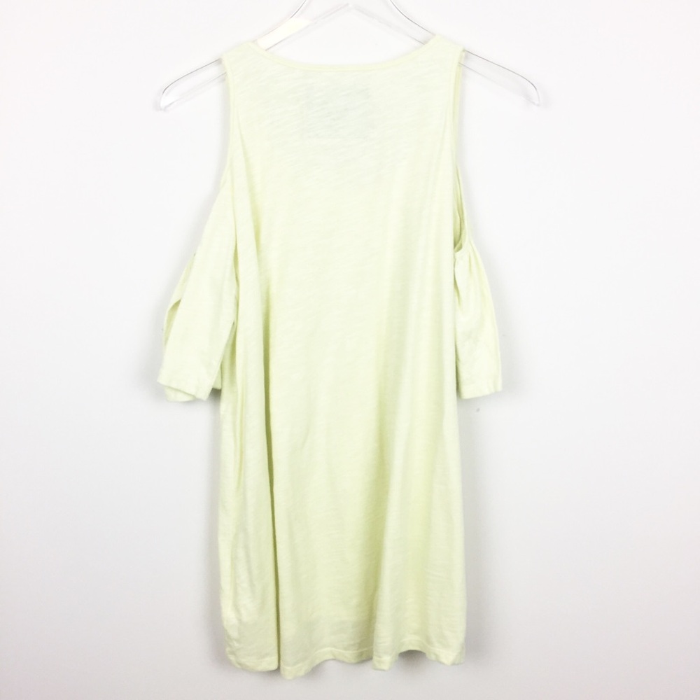 Akemi + Kin | Anthro Promonade Yellow Cold Shoulder Tee Top - Picture 4 of 6